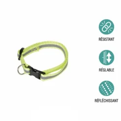 Collier Pour Chien Bande Réfléchissante 35cm Jaune