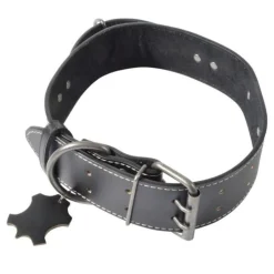 Collier Pour Chien 3XL Cuir 80cm Noir