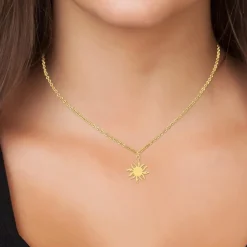 Collier soleil SC Bohème en acier inoxydable