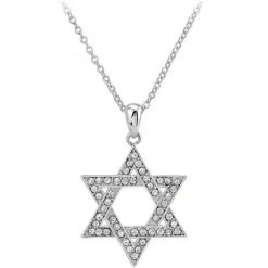 Collier étoile de David par SC Crystal orné de Zirconium