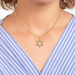 Collier étoile de David par SC Bohème orné de Zirconium