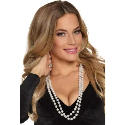 Colliers à Perles Blanches - Cabaret