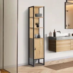 Colonne de salle de bain 1 porte 3 niche H170cm HOUSTON