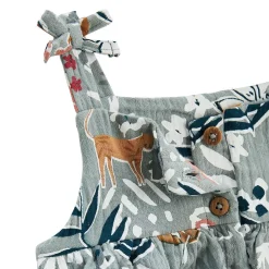 Combishort bébé et chapeau en gaze de coton Palaos