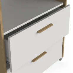 Commode à langer 2 tiroirs 1 niche LILAS