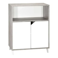 Commode 2 Portes et 1 Niche - SCANDI GRIS
