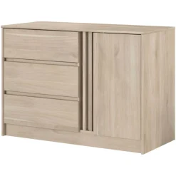 Commode 3 tiroirs 1 porte L109 cm PIA