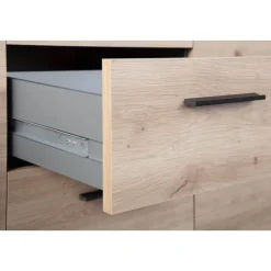 Commode meuble de rangement 2 porte 4 tiroirs L134cm BETO