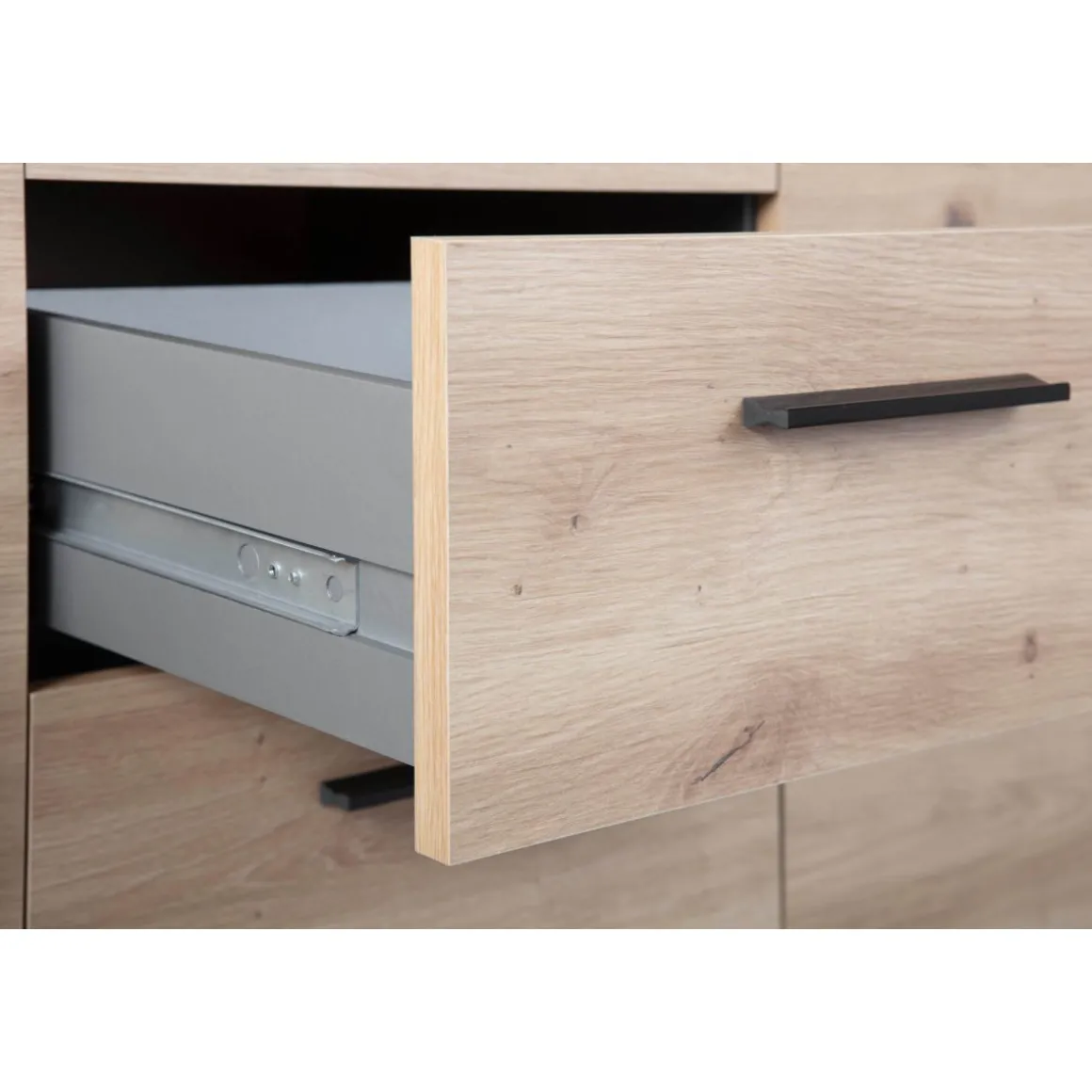 Commode meuble de rangement 2 porte 4 tiroirs L134cm BETO