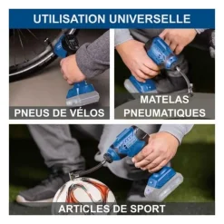 Compresseur portatif - SCHEPPACH - 20V IXES - Affichage LED - 7 bars - 6 access inclus - sans batterie ni chargeur - C-AC20-X