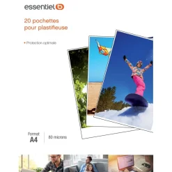 Consommable de bureau pour plastifieuse 20 feuilles A4 pour plastifieuse 80mic