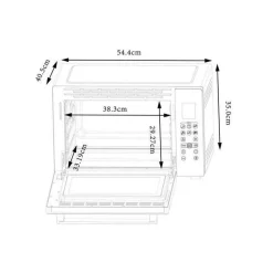 CONTINENTAL EDISON CEMF38DIG - Minifour electrique 38L noir - 1600W - Rotissoire, Convection naturelle