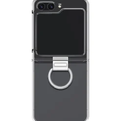 Coque avec anneau pour Samsung Z Flip 5 - Transparent
