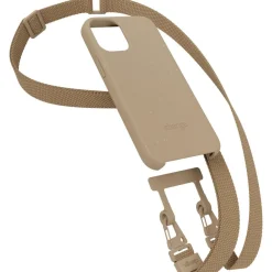 Coque avec cordon iPhone 14 Plus Tour de cou taupe