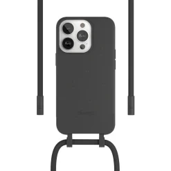 Coque avec cordon iPhone 14 Pro Tour de cou noir