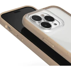 Coque bumper iPhone 14 Pro transparent Taupe