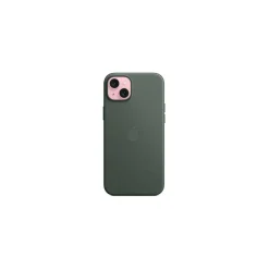 Coque iPhone 15 Plus MagSafe tissu Chene vert