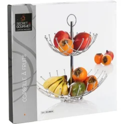 Corbeille à fruits 2 Etages Chrome