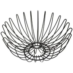 Corbeille à fruits en métal double fil 35 cm Noir