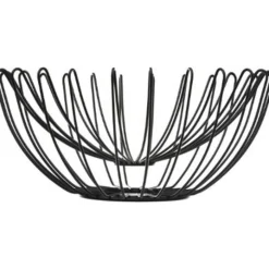 Corbeille à fruits en métal double fil 35 cm Noir