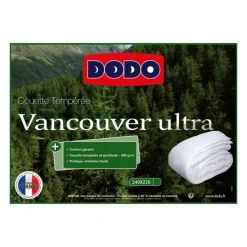 Couette chaude Vancouver Ultra - 220 x 240 cm - 300gr/m² - Blanc - DODO