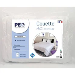 Couette tempérée en microfibre anti acariens 300g/m²