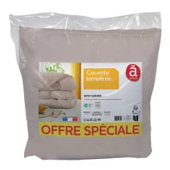 Couette tempérée en Suédine unie 300g/m²