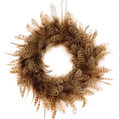 Couronne de plumes tigrées 28 cm