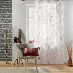 Coussin à Pompons Tribaline 30x50cm Rouge