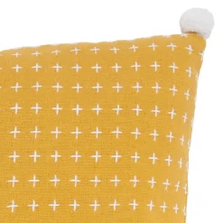 Coussin à pompons en polycoton 40x40cm DIVALI