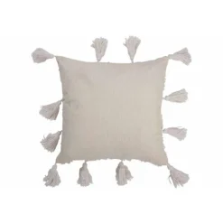 Coussin Carré Déco Floches 45x45cm Blanc
