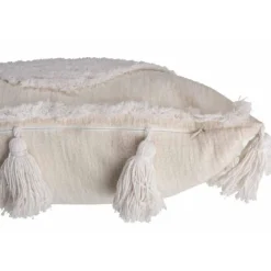 Coussin Carré Déco Floches 45x45cm Blanc