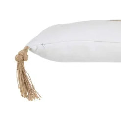 Coussin Carré Déco Visage 45x45cm Blanc