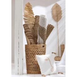 Coussin Carré Déco Visage 45x45cm Blanc