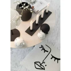 Coussin Déco Mélissa 50x50cm Blanc & Noir