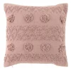Coussin Déco à Pompons Alenia 40x40cm Rose