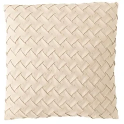 Coussin Déco Tissé 43x43cm Naturel