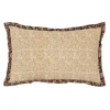 Coussin Déco à Volant Indie 38x58cm Beige
