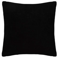 Coussin Déco Effet Mohair Origines 45x45cm Noir