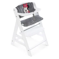 Coussin de chaise haute en bois Highchair Pad Deluxe Minnie Mouse Gris