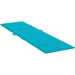 Coussin de chaise longue turquoise tissu oxford