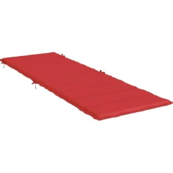Coussin de chaise longue rouge 186x58x3 cm tissu oxford