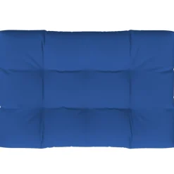 Coussin de palette bleu royal 120x80x12 cm tissu