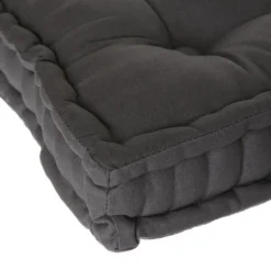 Coussin de Sol Dorian 40x40cm Gris Foncé