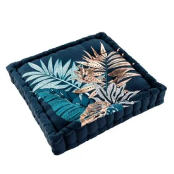Coussin de Sol Imprimé Alianor 60x60cm Bleu