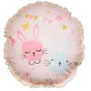 Coussin enfant imprimé en coton 35x35cm LAPIN