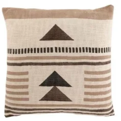 Coussin Imprimé Linea 45x45cm Beige & Marron