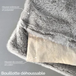Coussin, tour de cou chauffant 50 x 12 cm - Cosy - Gris