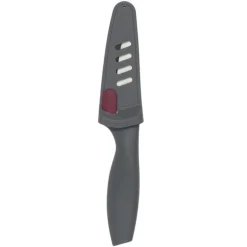 Couteau d'Office Avec Aiguiseur Allure 21cm Gris