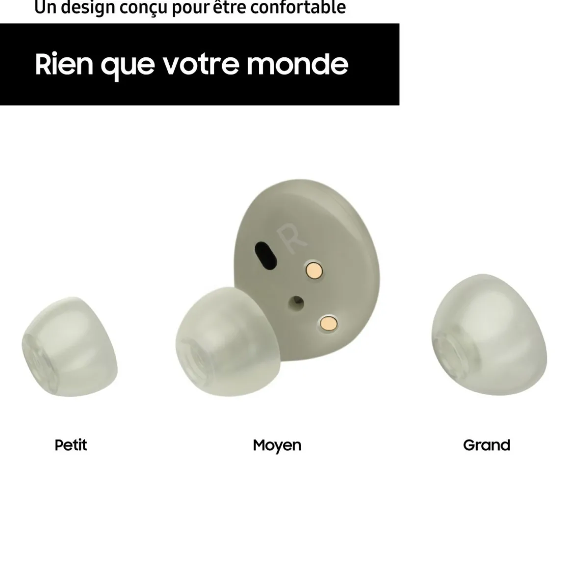 Écouteurs Galaxy Buds 2 Buds avec Galaxy AI - Noir